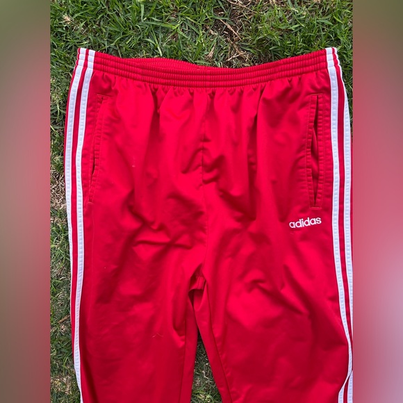 Vintage red Adidas snap off soccer track pants - Picture 4 of 4
